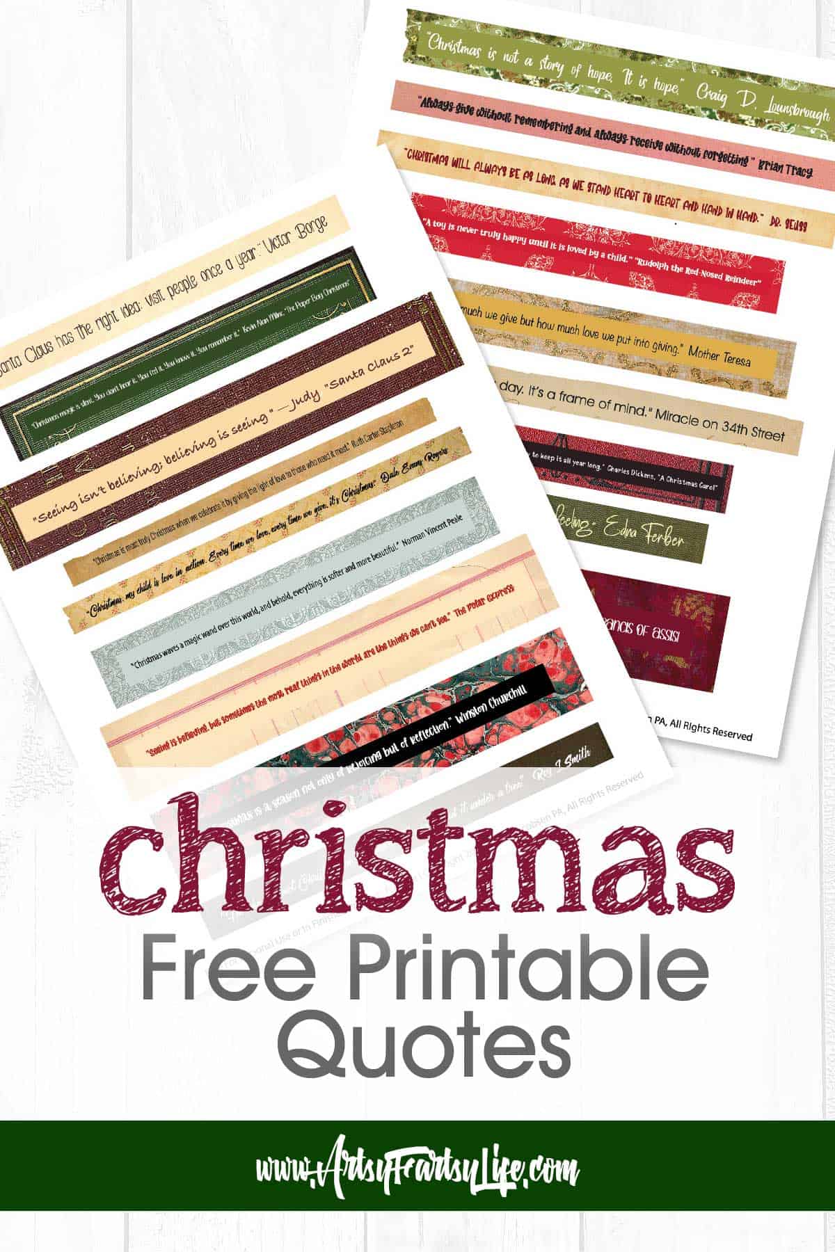 Christmas Quotes For Art Journaling (Includes Free Printable ...