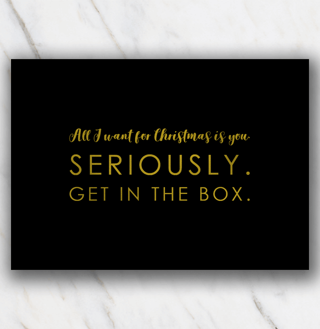 Funny Christmas quote for free | Get in the box