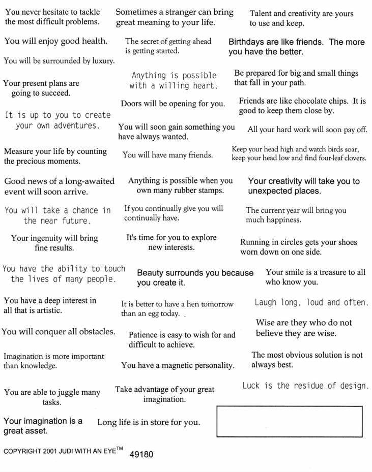 printable quotes for fortune cookies