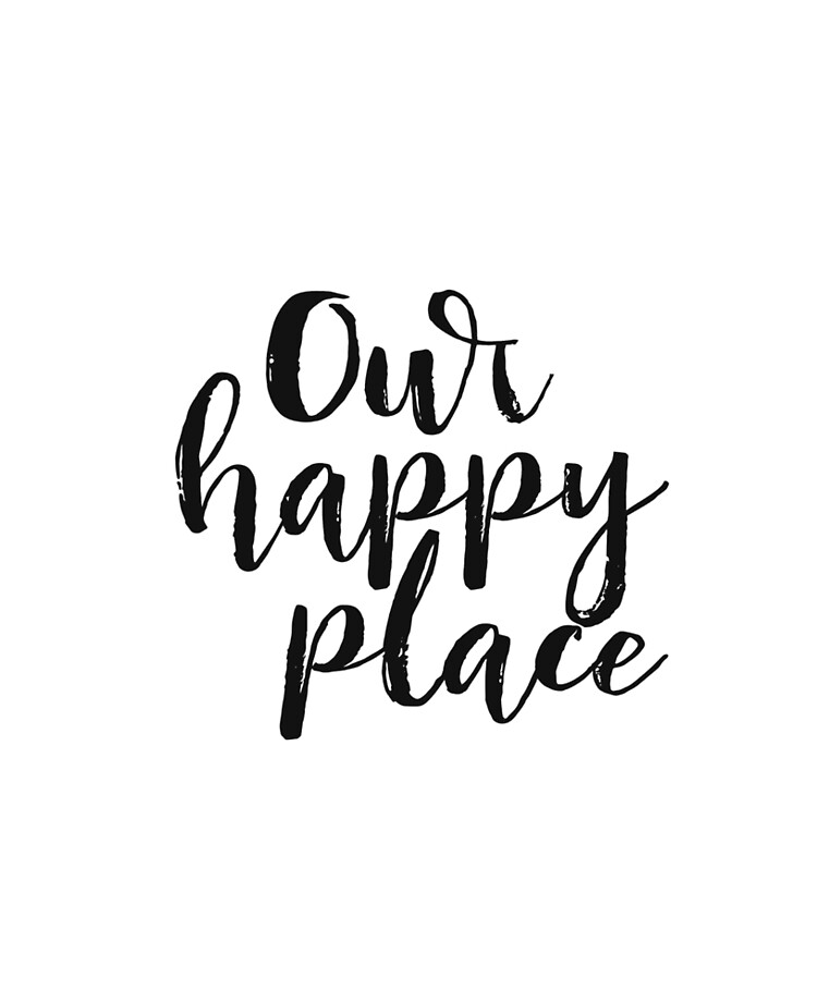 Kitchen Decor Printable Quote Our Happy Place Printable Kitchen ...