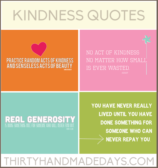 Kindness Quotes - including 4 free printables!
