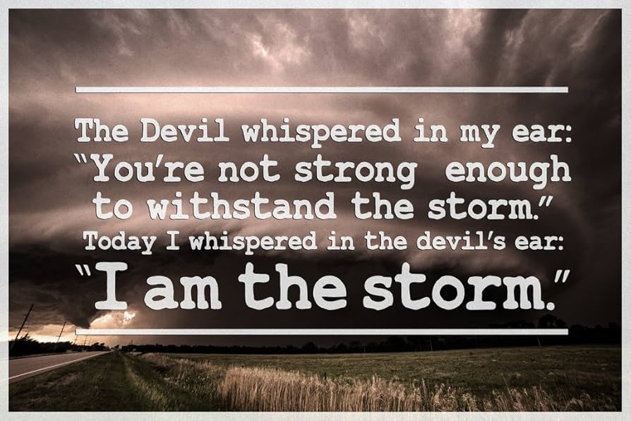 Amazon.com: I Am The Storm Quote Motivational Inspirational ...