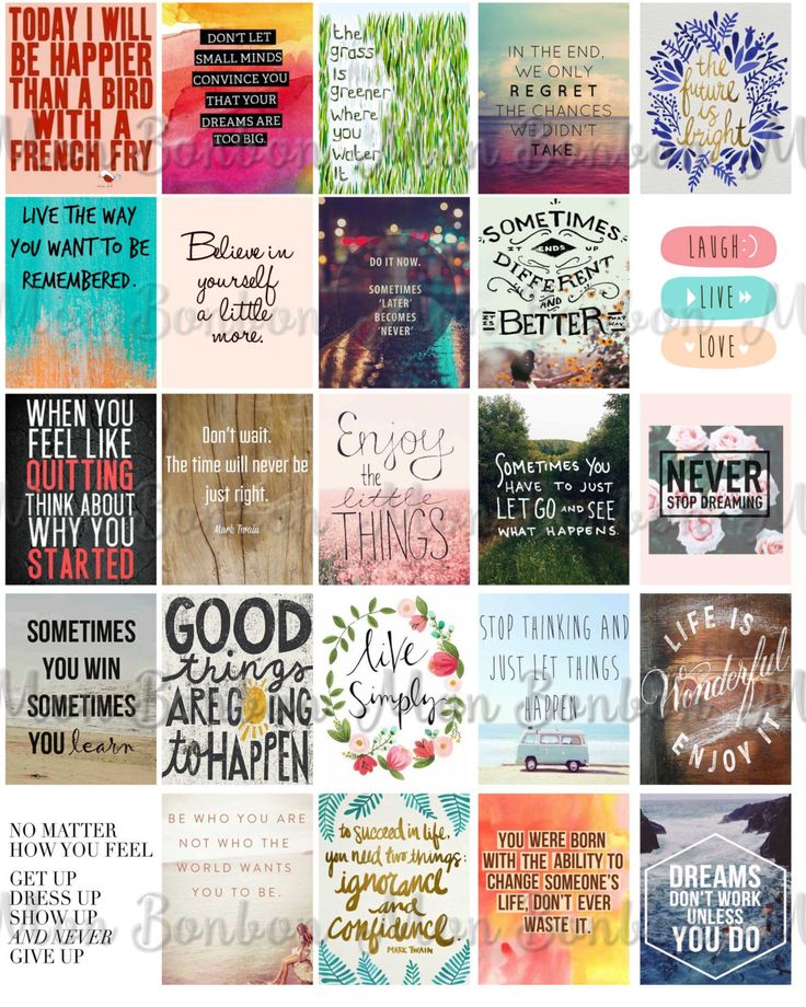 Quote Stickers Planner Printable Motivational Quotes Life Planner ...