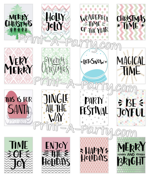 PLANNER STICKERS: Holiday Quotes | Christmas | Boxes | INSTANT ...