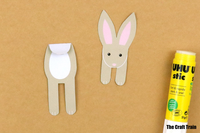 printable bunny bookmark - The Craft Train