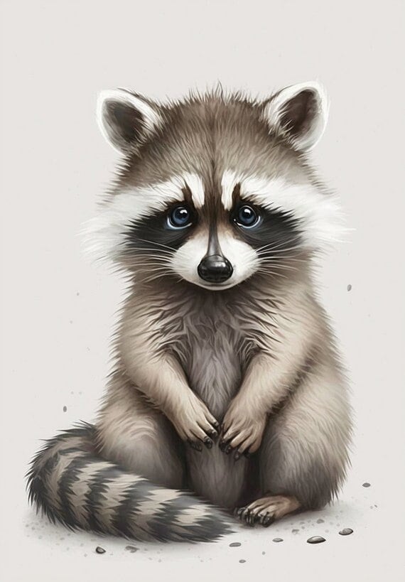 printable raccoon images