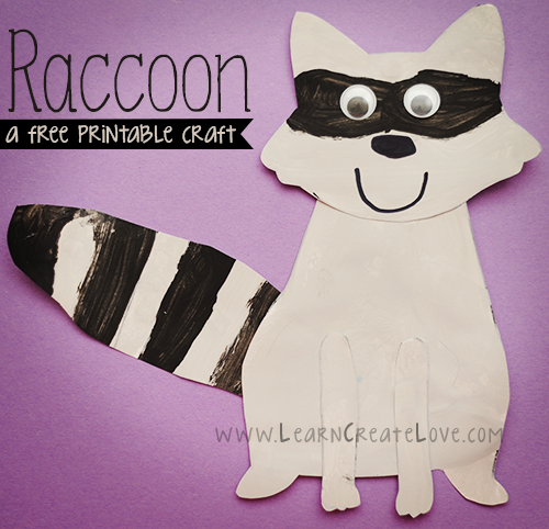 Printable Raccoon Craft