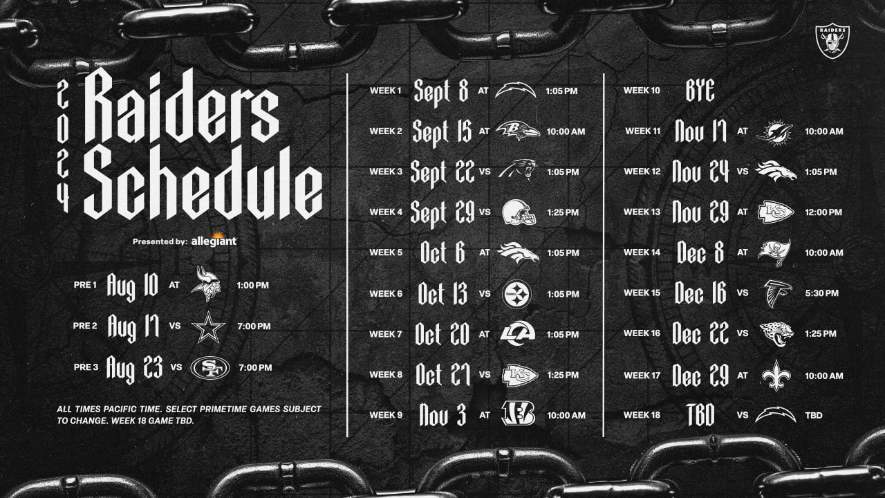 printable raiders schedule 2018