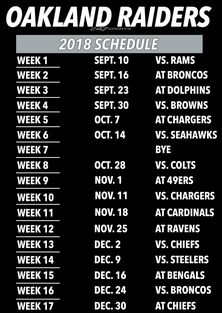 9 Best Raiders schedule ideas | raiders schedule, raiders, oakland ...