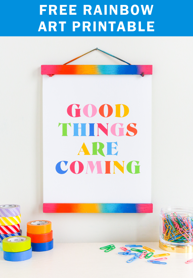 Free Printable: Rainbow Wall Art - The Crafted Life