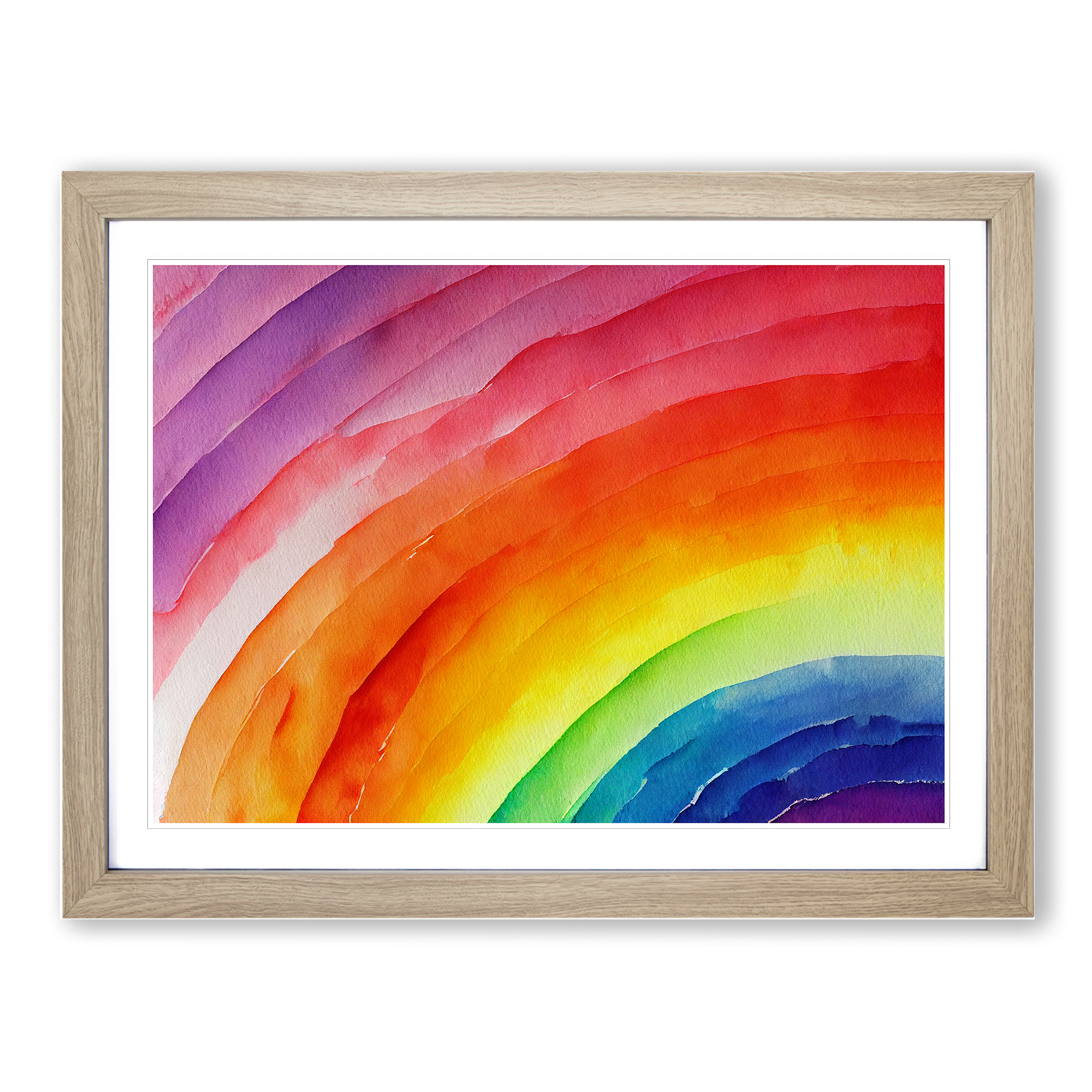 Watercolour Rainbow Art Vol.3 Abstract Wall Art Print Framed ...