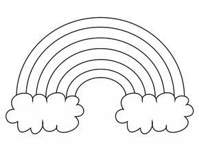 Free Printable Rainbow Templates - Large, Medium &  Small Patterns