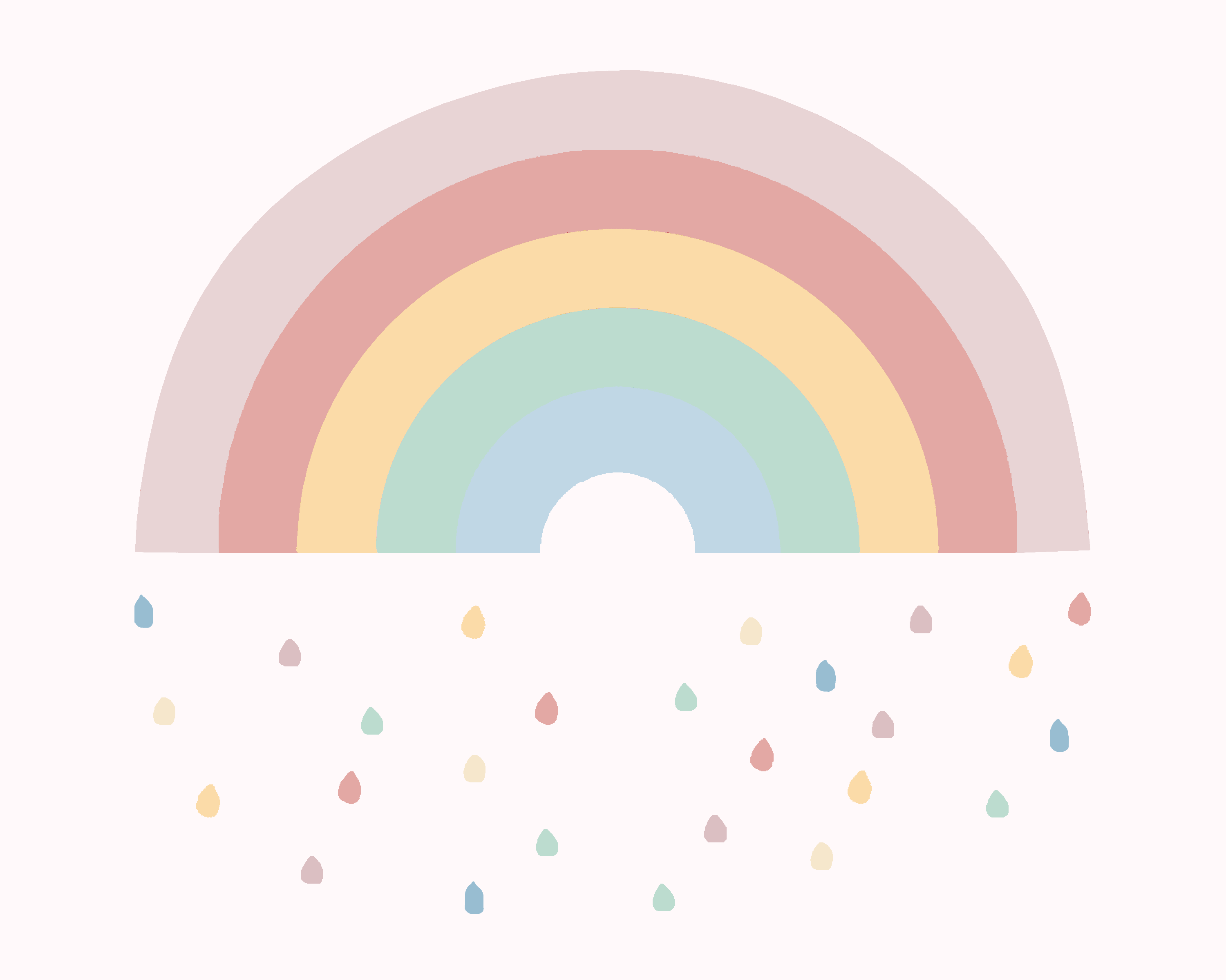 Rainy Rainbows Printable Art - at home with Ashley