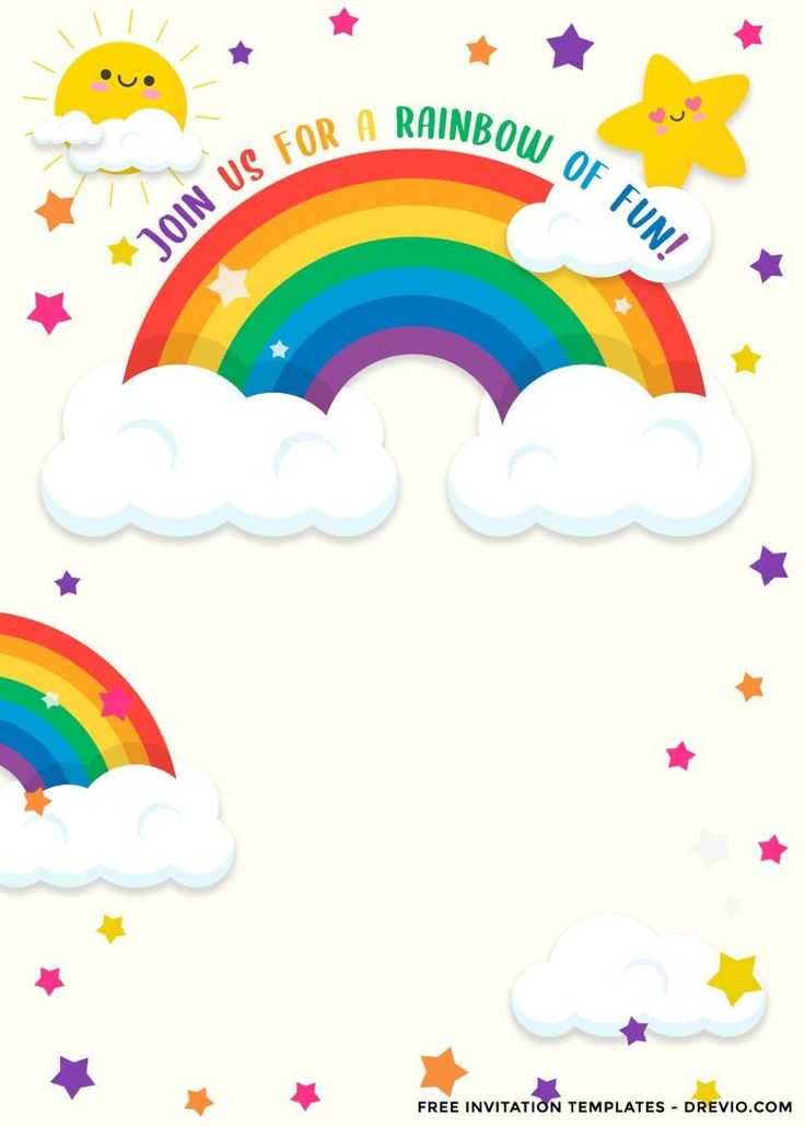 printable rainbow birthday cards