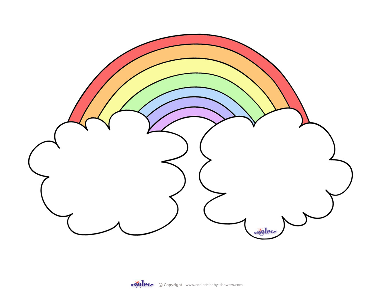 Blank Printable Rainbow Invitations - Coolest Free Printables