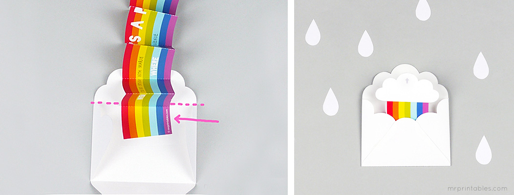 Surprise Rainbow Party Invitation - Mr Printables