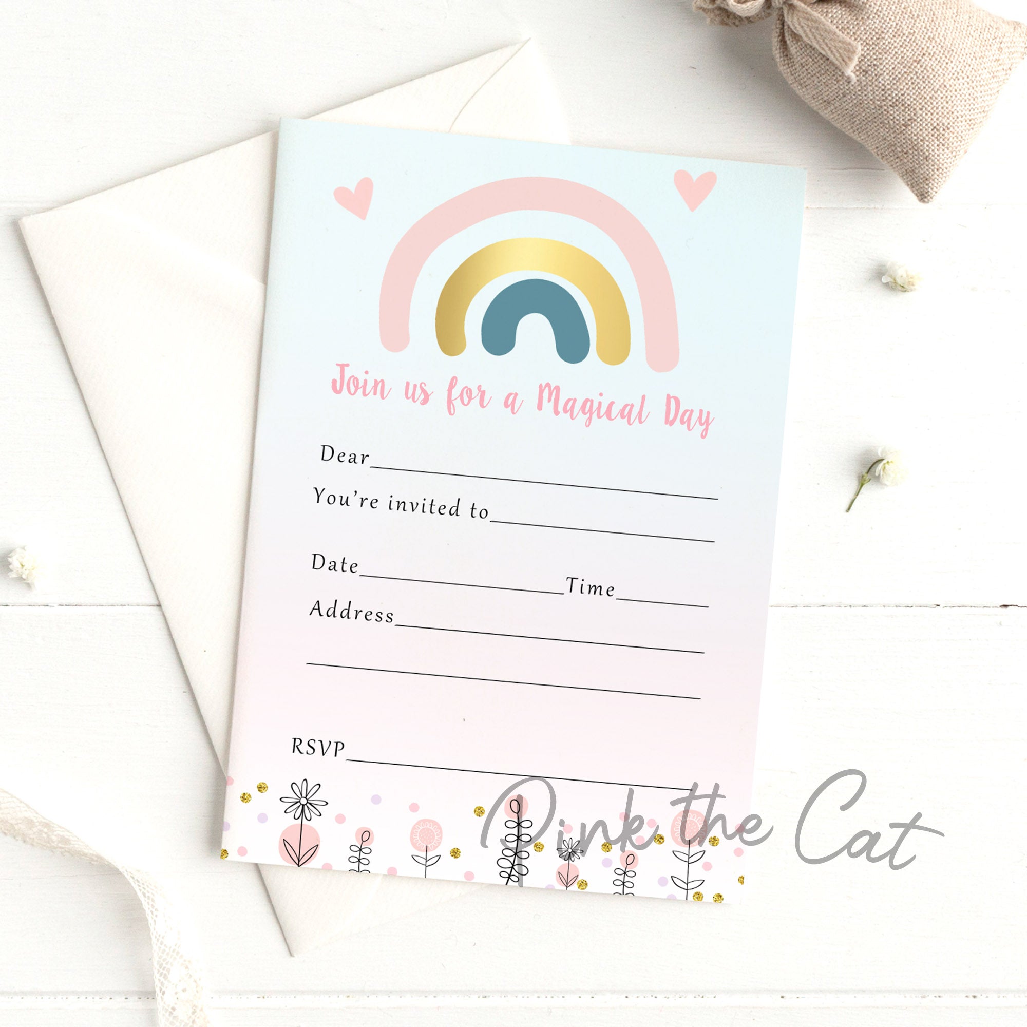 Dinosaur Invitation Fill In Blank Wild Party Gold Green Printable ...