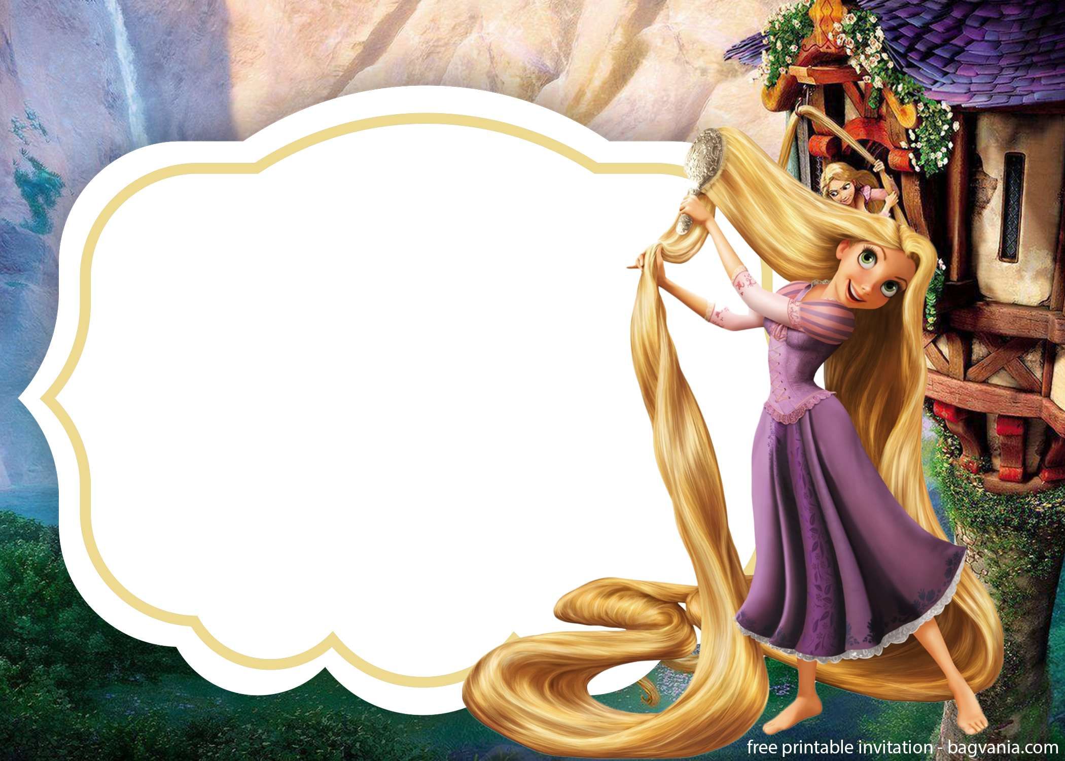 printable rapunzel birthday invitations