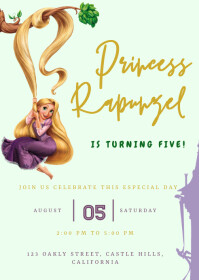85+ Free Templates for Rapunzel invitation | PosterMyWall