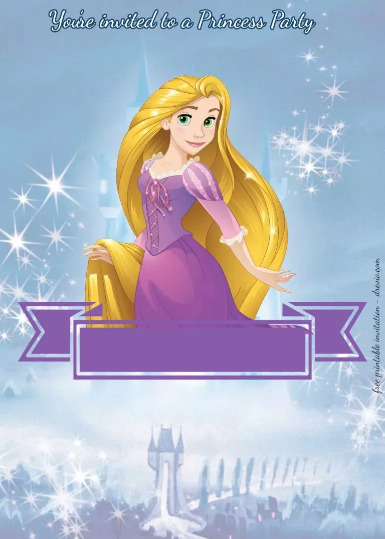 Download Rapunzel Invitations Template For Free