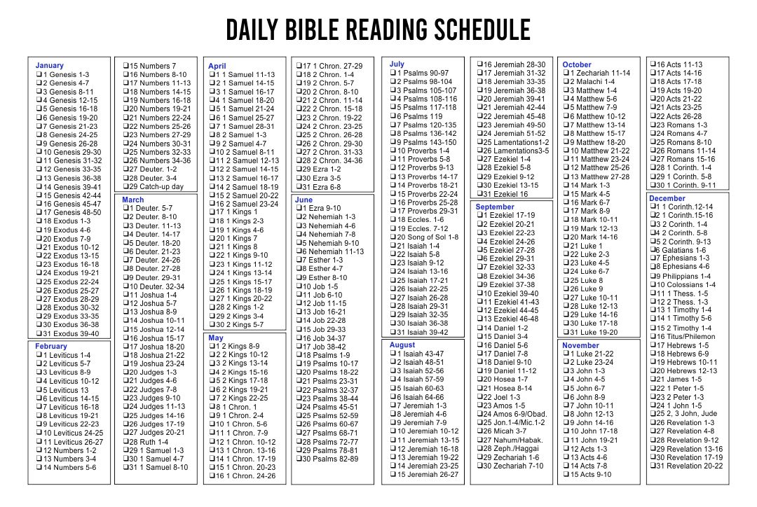 Bible Reading Guide - 10 Free PDF Printables | Printablee