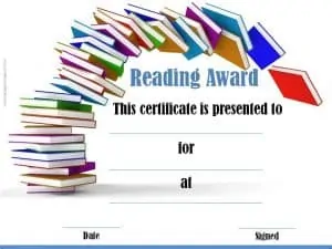 Free Editable Reading Certificate Templates - Instant Download