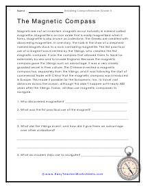 printable reading comprehension worksheet for 4th grade