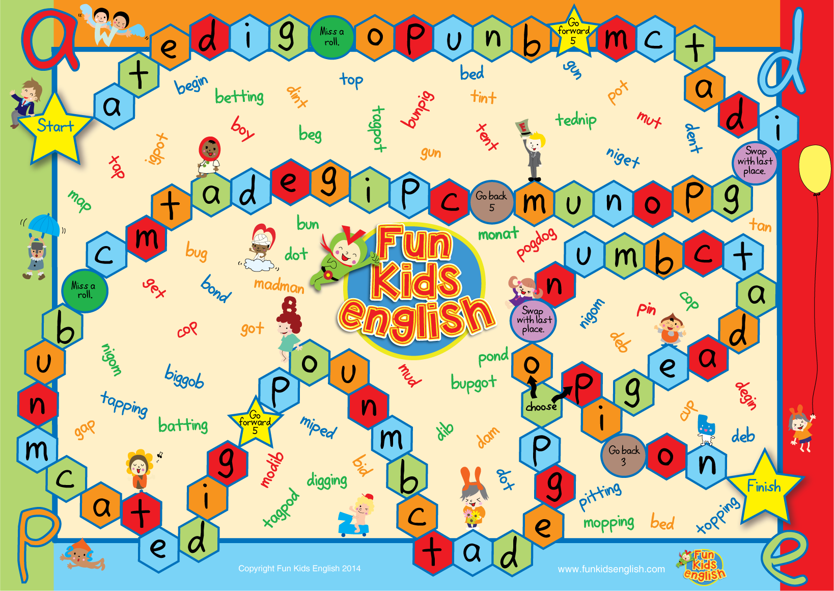 Free Phonics Board Games: Childrens Songs, Childrens Phonics ...