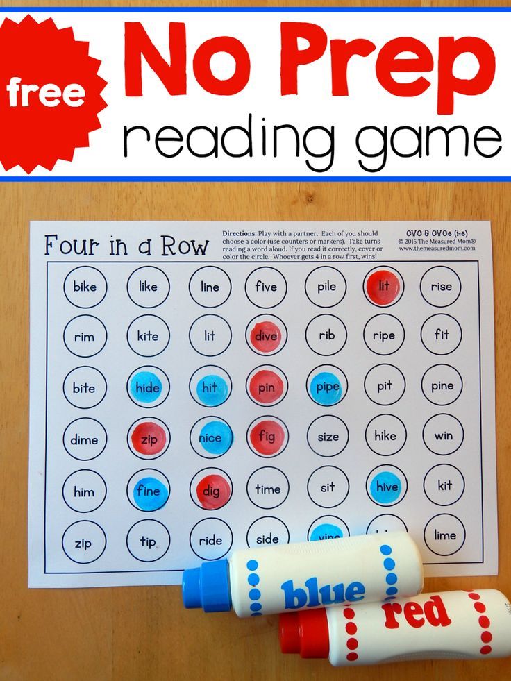 four-in-a-row-games-for-i-e-words-worksheets-library for Free Printable Kindergarten Reading Games Four-in-a-row games for i-e words - Worksheets Library for Free Printable Kindergarten Reading Games