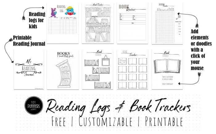Free Printable Reading Log Template | Bullet Journal &  Traditional