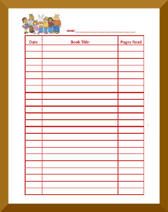 Printable Reading Logs with Your Favorite Characters