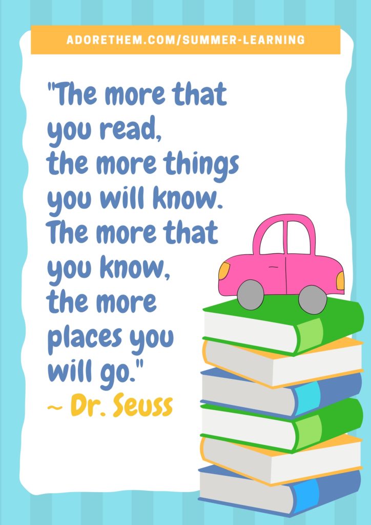Dr. Seuss - Reading Quote Poster - Adore Them Parenting