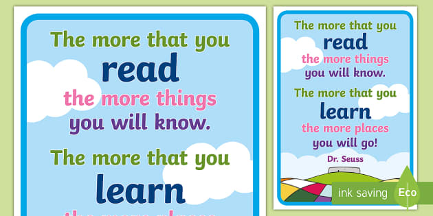 FREE! - Dr Suess Poster for a KS2 Reading Display - Primary Resource