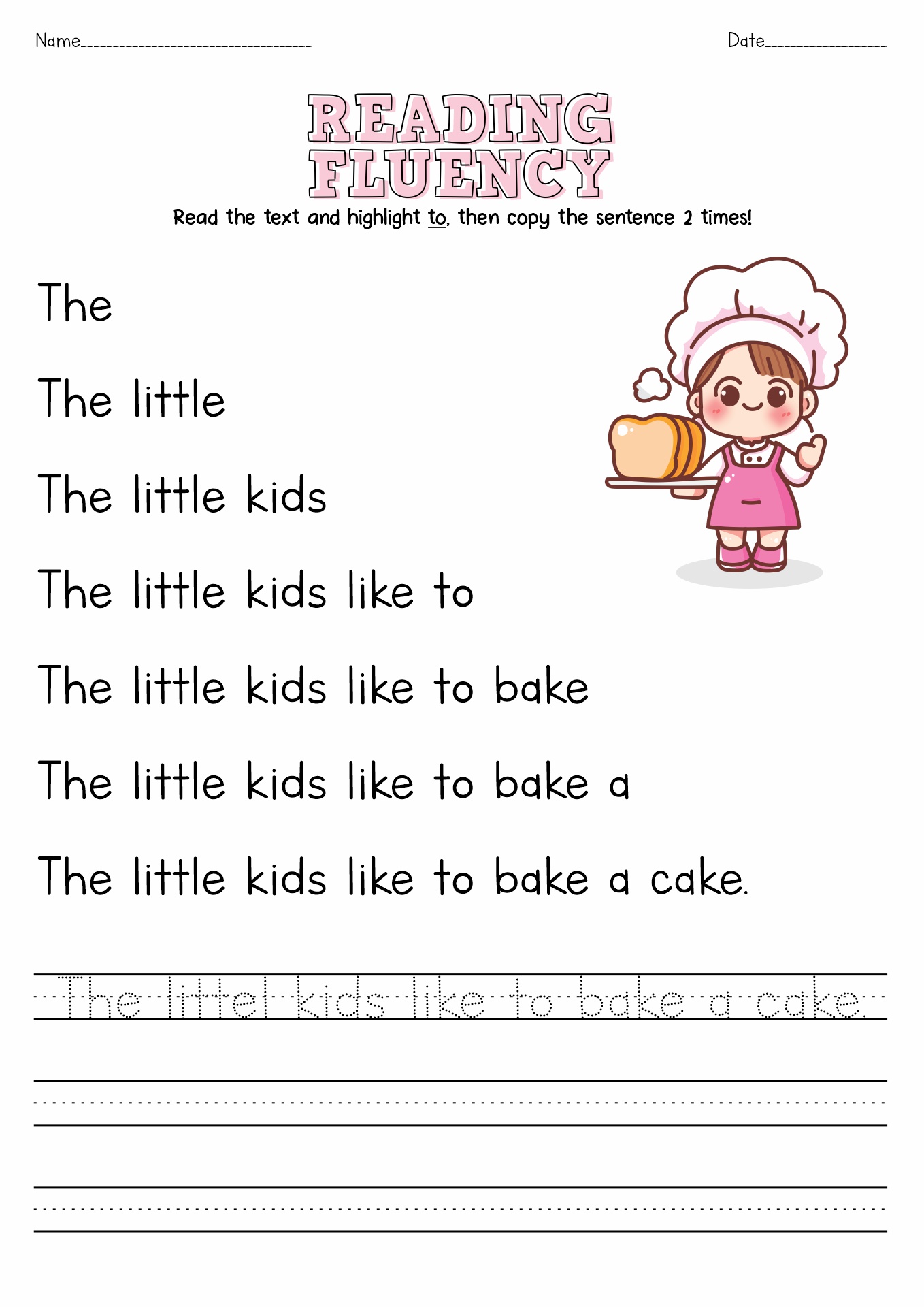 printable reading worksheet for 1st graders