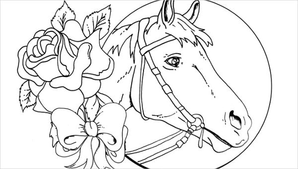 printable realistic horse coloring pages