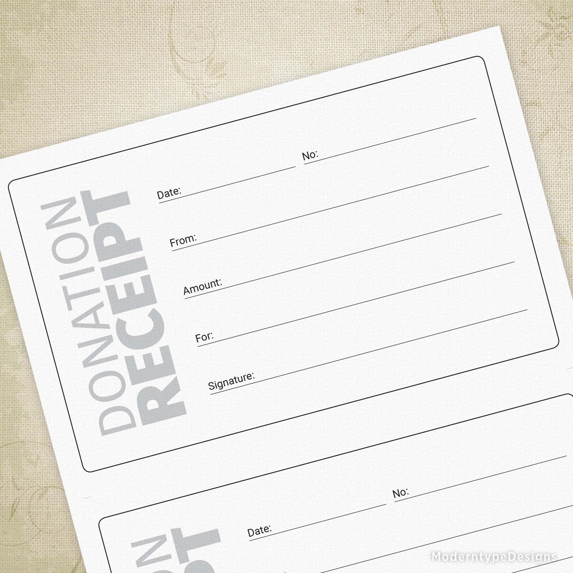 Donations Receipt Printable