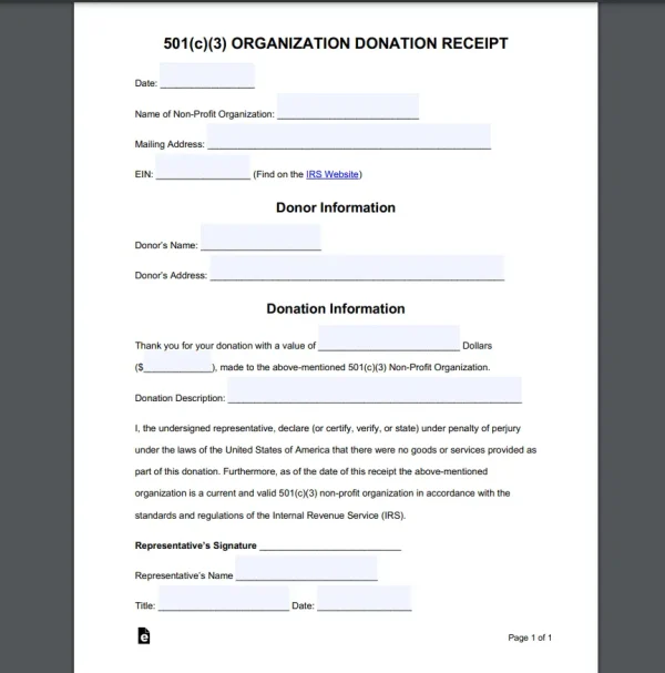 Donation Receipt Template for Nonprofits: 5 Free Downloads