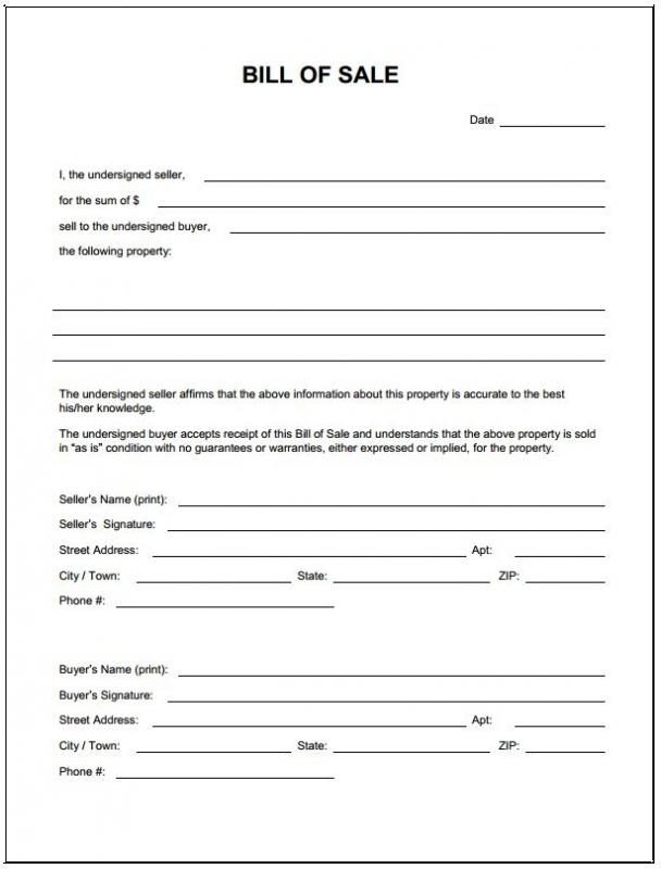 printable receipt for sale of boat