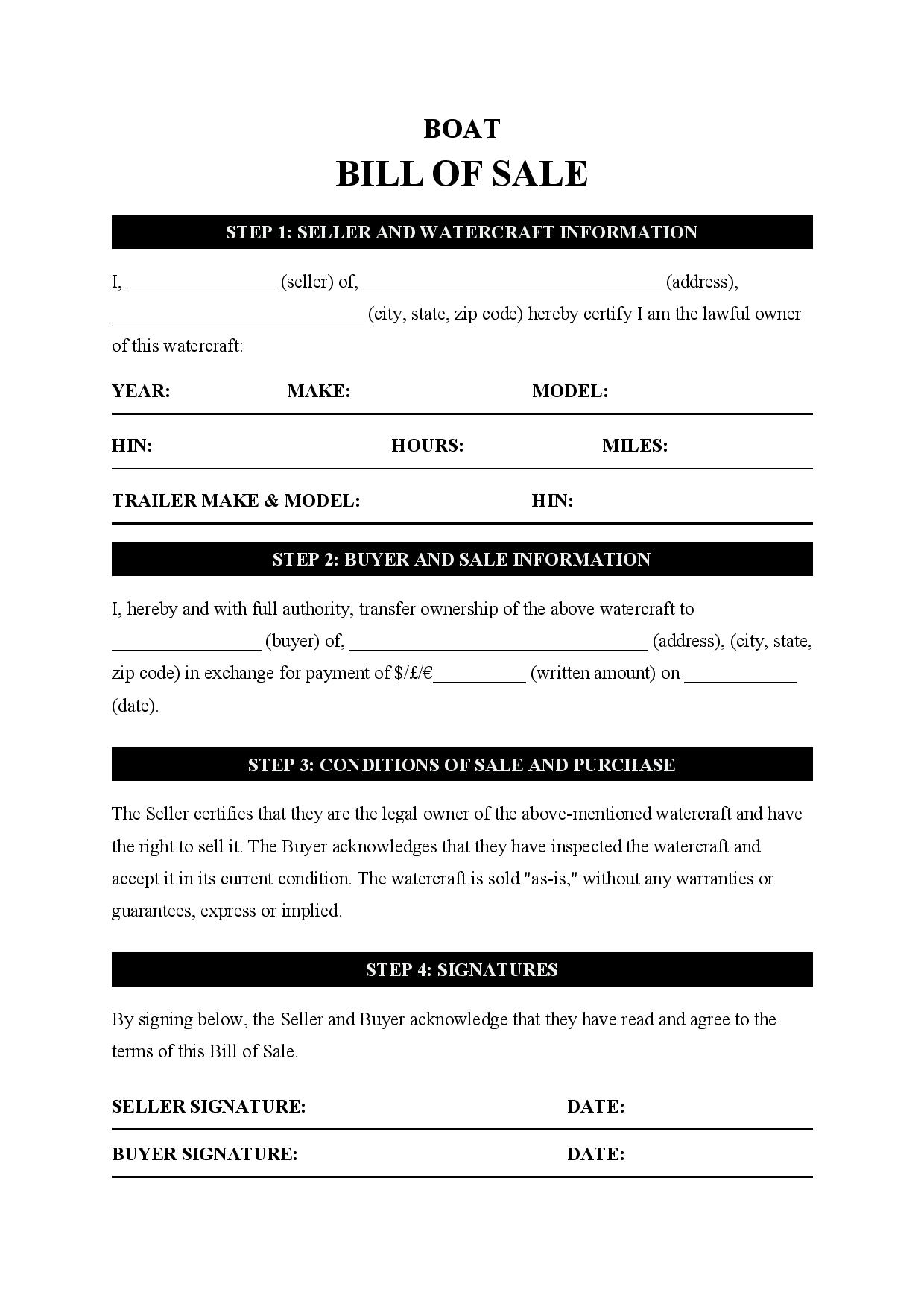 Free Printable Receipt For Sale Of Boat Download Free Printable 