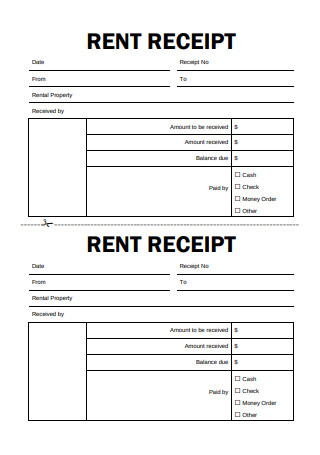 printable receipt rent payment