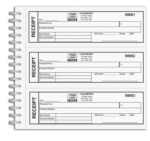 Multipart Rent Receipt Book