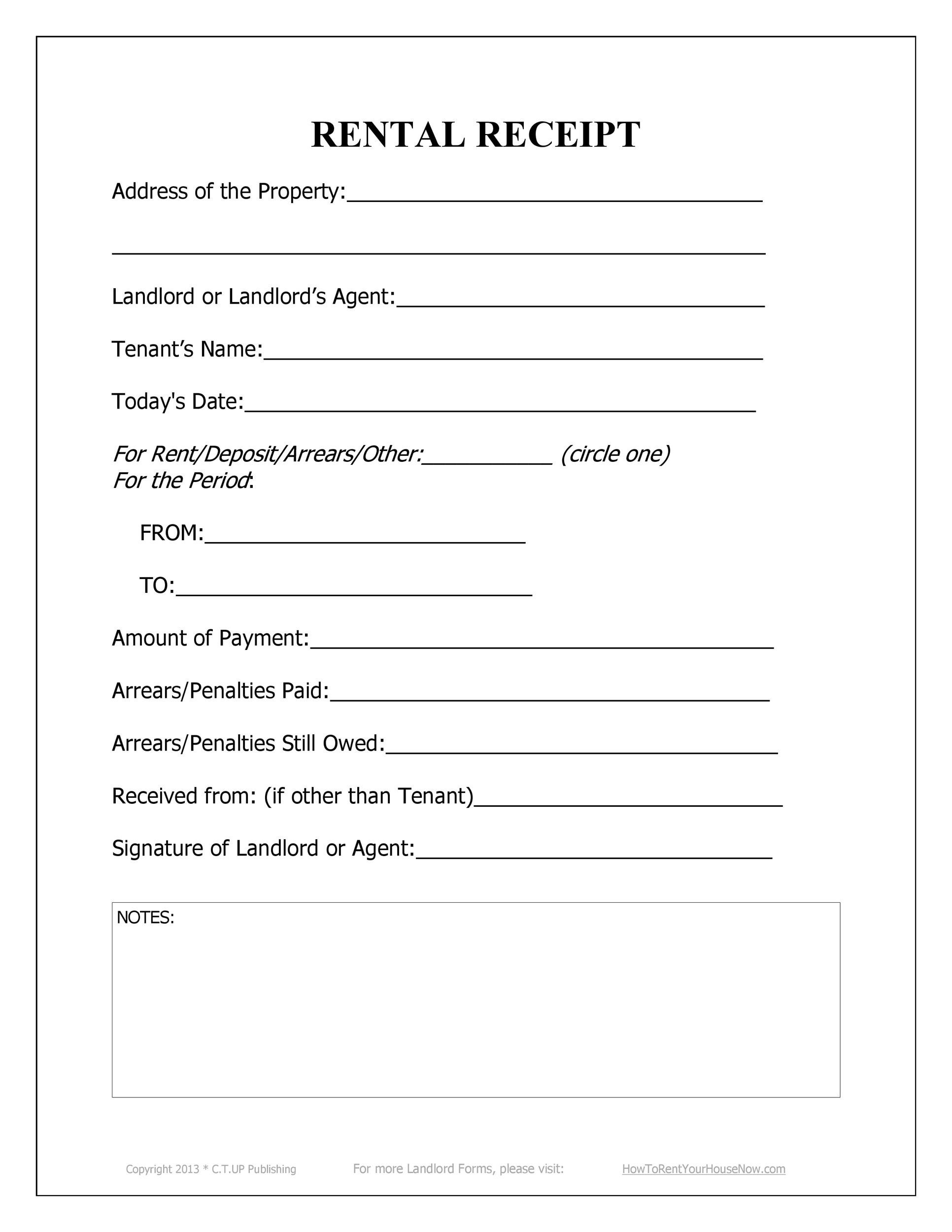 49 Printable Rent Receipts (Free Templates) ᐅ TemplateLab