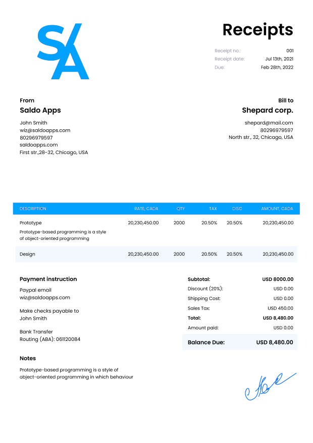 Free Receipt Forms. Free Excel Receipt Templates. Download Receipt ...