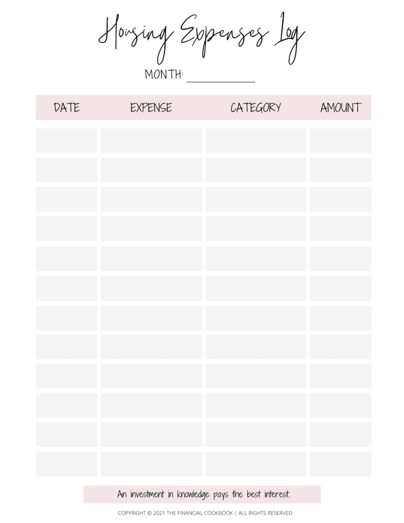 FREE Printable Expense Tracker: The Downloadable Budget Binder You ...