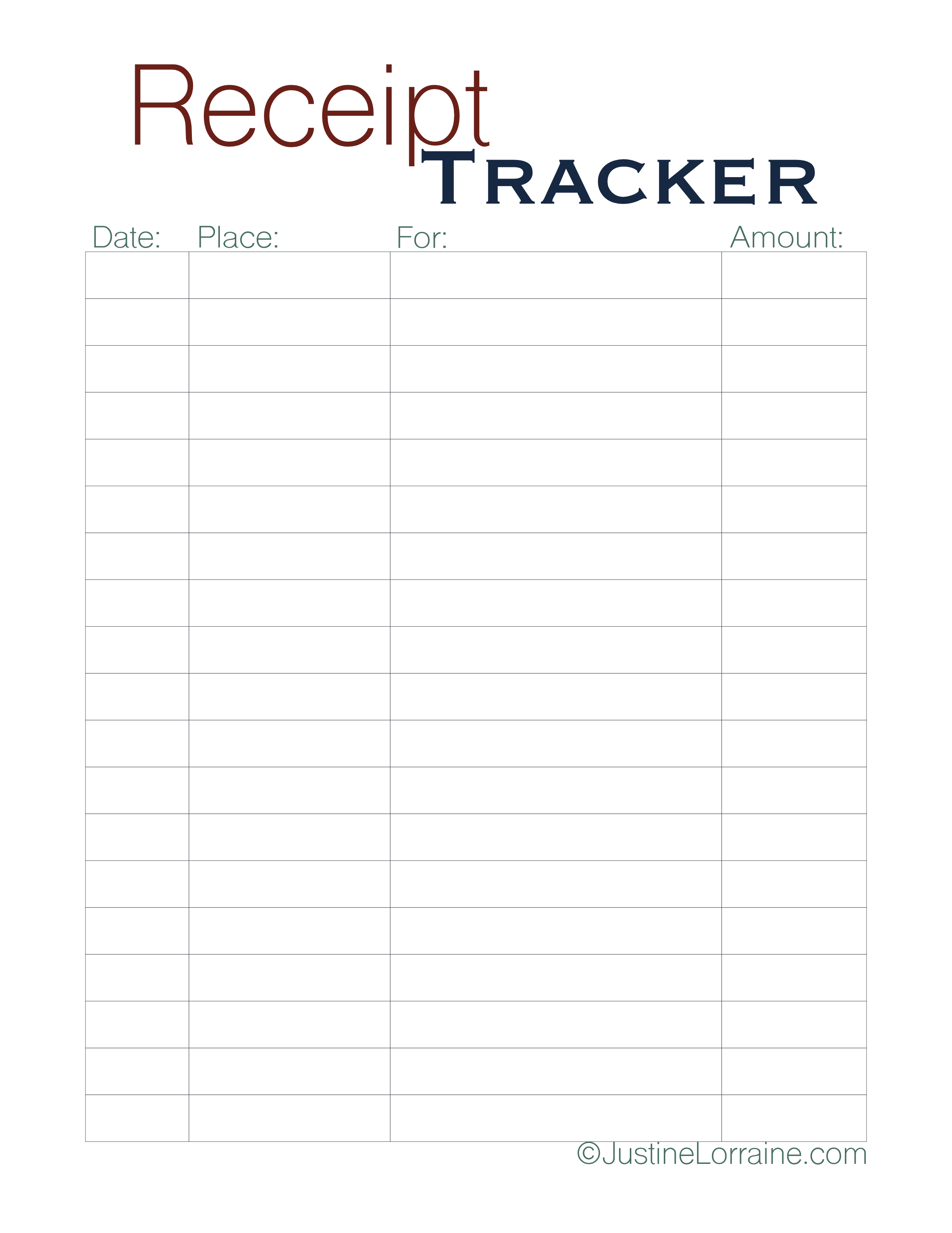 Receipt Tracker Printable: How to Keep Track of Spending
