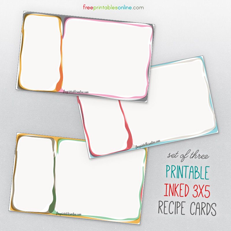 Inked Some Free 3x5 Recipe Card Templates
