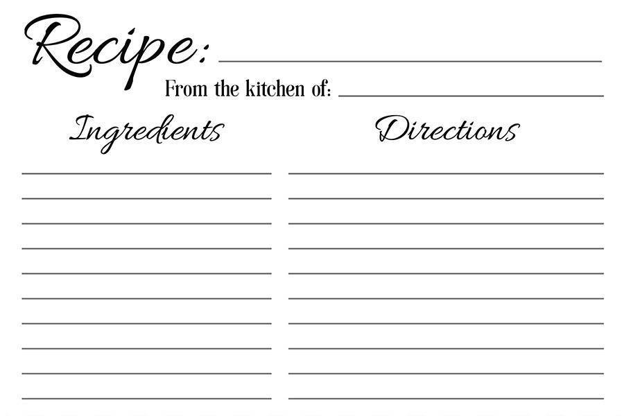 printable recipe cards 3x5