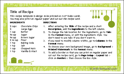 Templates for Greeting Cards, Business Cards, Postcards and Place ...