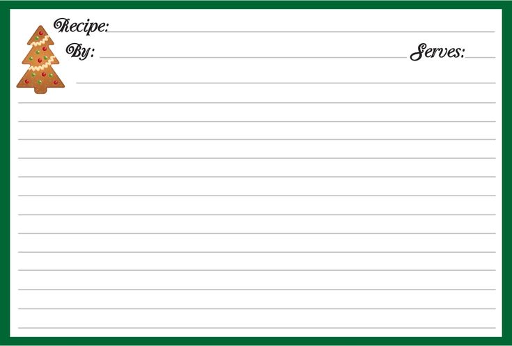 printable recipe cards for christmas
