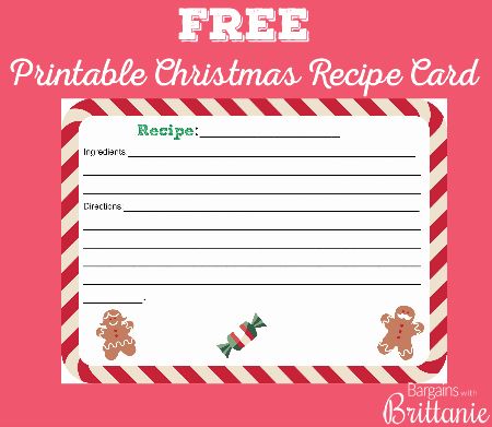 printable recipe cards for christmas